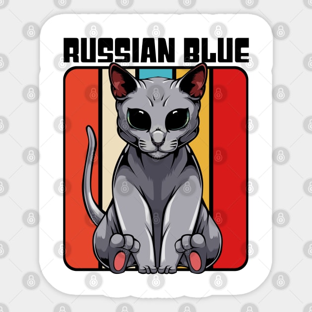 Russian Blue Cat Sticker by Lumio Gifts